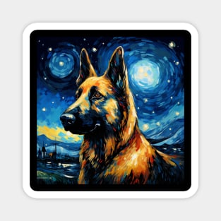 German Shepherd Night Magnet