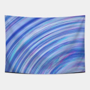 Strokes of Abstract Blue Triangle Tapestry