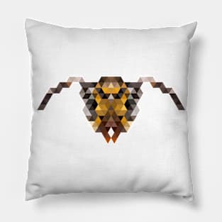 Minimalist Geometric Stylized Animals - Bee Pillow