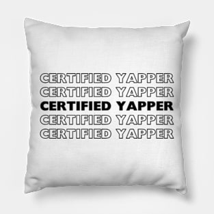 Certified Yapper Funny Aesthetic Yapper Meme Pillow