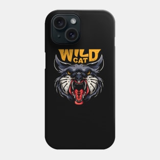 Wild Cat Illustration Phone Case