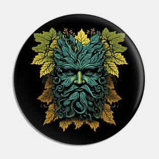 Jack Of The Wood Traditional Pagan Celtic Greenman Pin