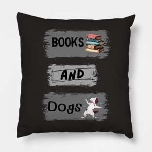 Books and Dogs Pillow