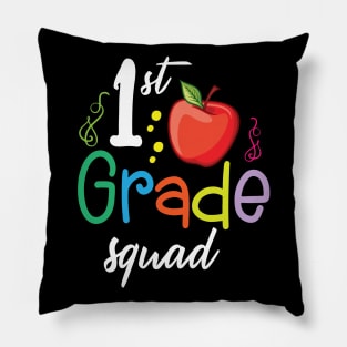 1st Grade Squad Teacher Student Happy Back To School Day Pillow