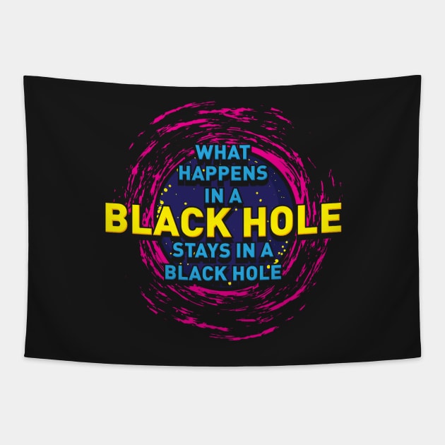Space Astrophysics Geek Gift | What Happens in a Black Hole Tapestry by woormle