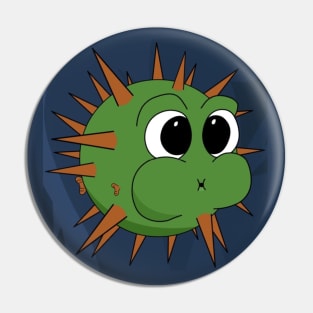 Club Penguin Rewritten Aqua Grabber Puffer Fish Small Pin