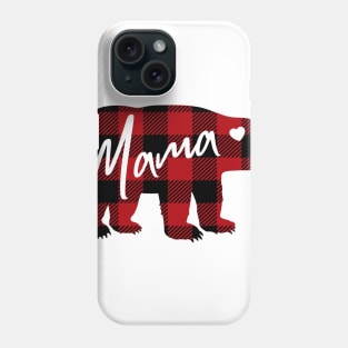 Mama Bear. Buffalo Plaid design Phone Case