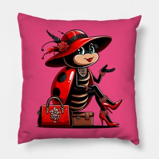 Fashionista Ladybug Elegance Pillow