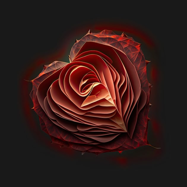 Heart Shaped Rose by ArtOfArtiglio
