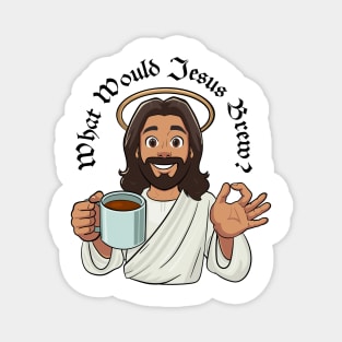 What Would Jesus Brew (black text) Magnet