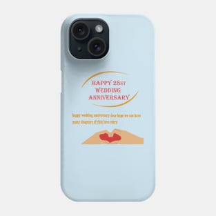 happy 28st wedding anniversary Phone Case