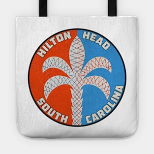 Hilton Head South Carolina Vintage Palm Tree Tote