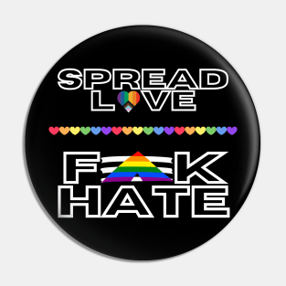FK Hate White Lettering Pin