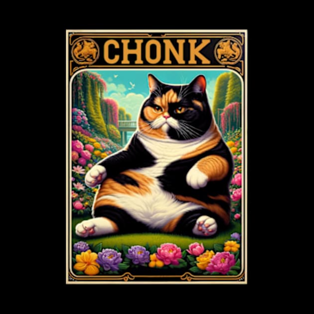 Chonk Cuddly Fluffball Fiesta Big Boned Cat Art by BoazBerendse insect