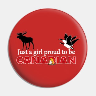 Proud Canadian Girl Pin