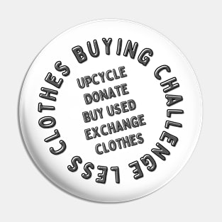 Buy less clothes challenge Pin