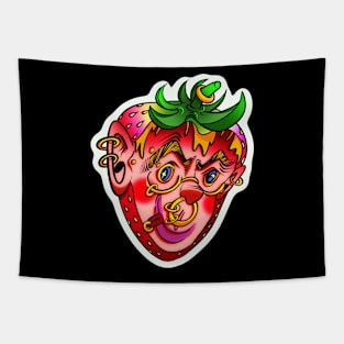 Monkey the Prostate in Strawberry Costume Tapestry