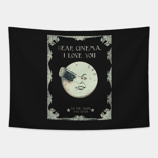 To the moon Tapestry by 7rancesca