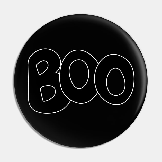 BOO text art in black bubble letters Boo Text Art Pin TeePublic