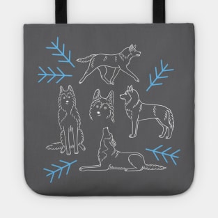 Siberian Huskies Tote