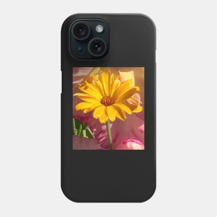 Rising Yellow Daisy Flower Phone Case