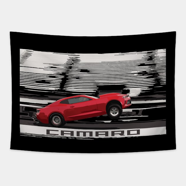 camaro wheelie drag strip Tapestry by cowtown_cowboy