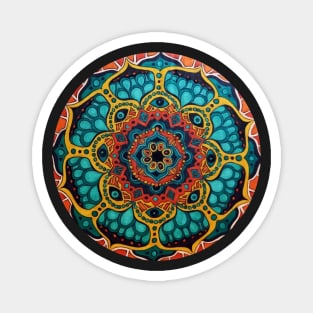 Teal Mandala Magnet