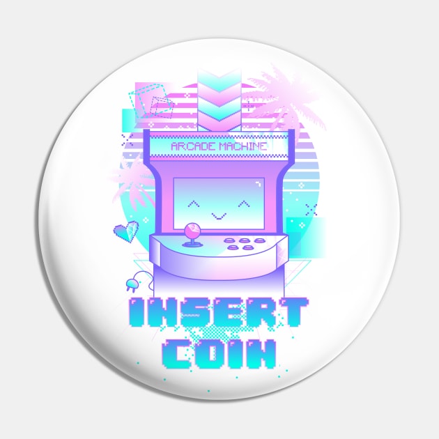 Vaporwave Arcade Machine Pin by Donnie