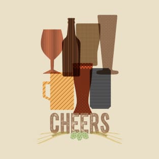 Beer Glasses Cheers type T-Shirt