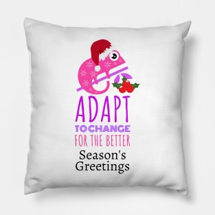 Lizard's Seasons Greetings Pillow