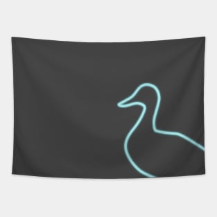 80's Gift 80s Retro Neon Sign Duck Tapestry