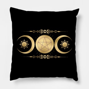 Celestial Triple Moon Pillow