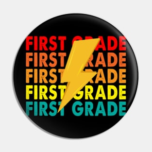 First Grade Lightning Bolt Pin