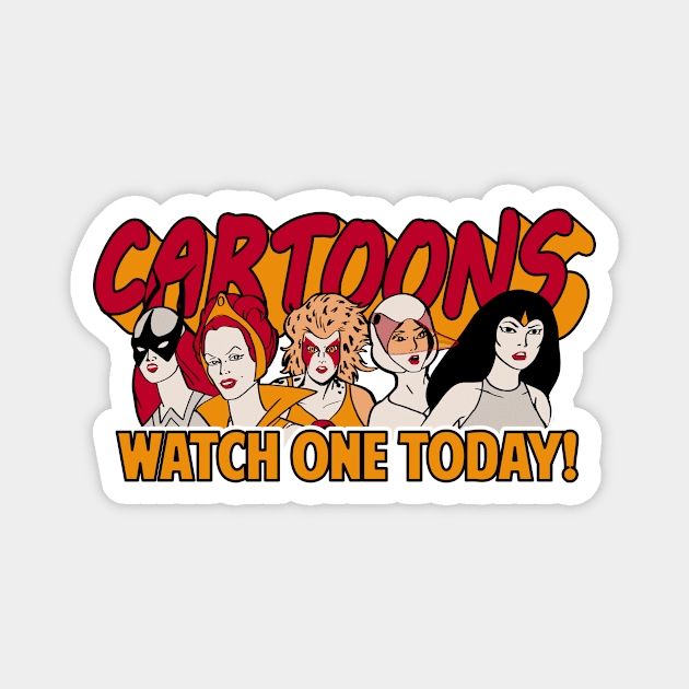 Cartoons! Magnet by Doc Multiverse Designs