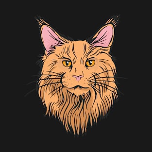 Maine Coon - Reddish Cat Head - Gift Idea T-Shirt