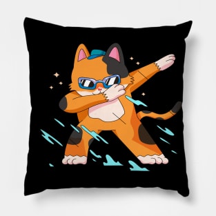 swag cat dabbing Pillow