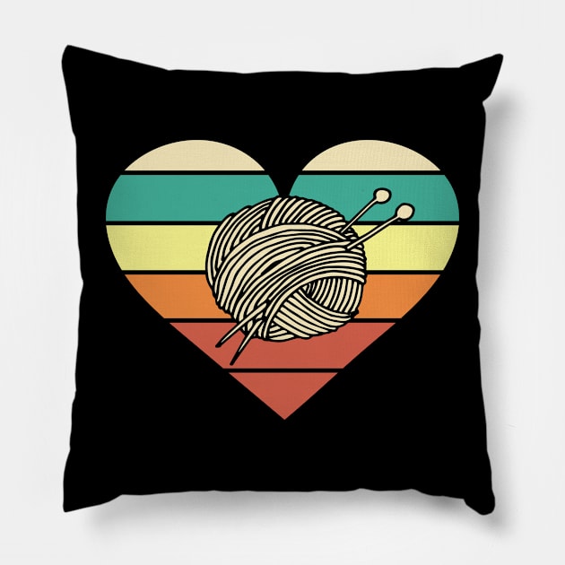 Knitting Crochet Lovers - Retro Pillow by AngelBeez29