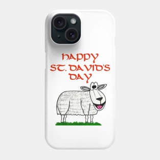 Happy St David's Day Sheep Welsh Wales Funny Phone Case