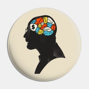 Walter Phrenology Pin