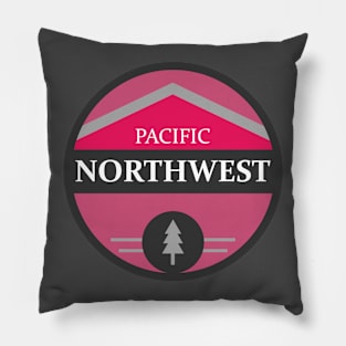 Pacific Northwest - pink version Pillow