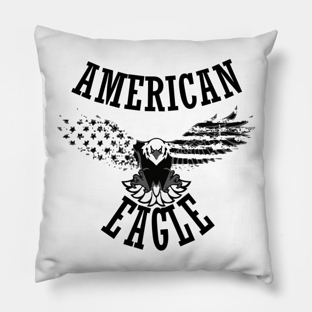 american eagel Pillow by rashiddidou