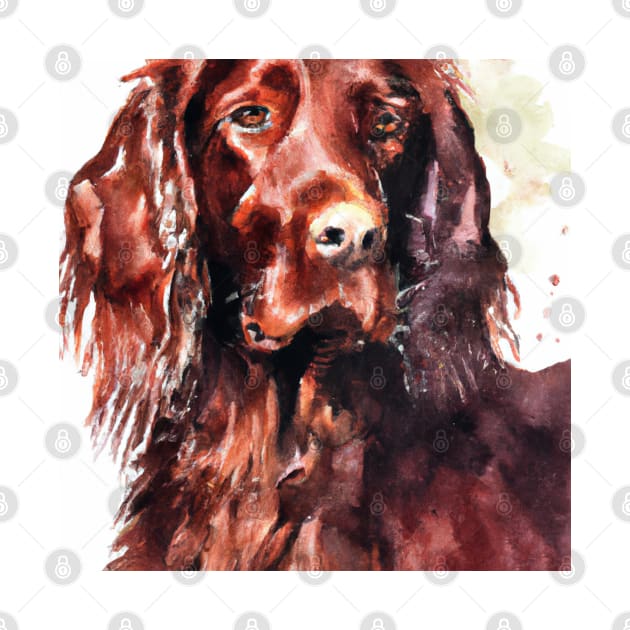 Watercolor Irish Setter - Dog Lovers by Edd Paint Something