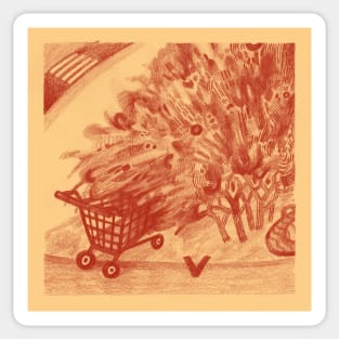 Shopping Cart Sticker for Sale by Reethes