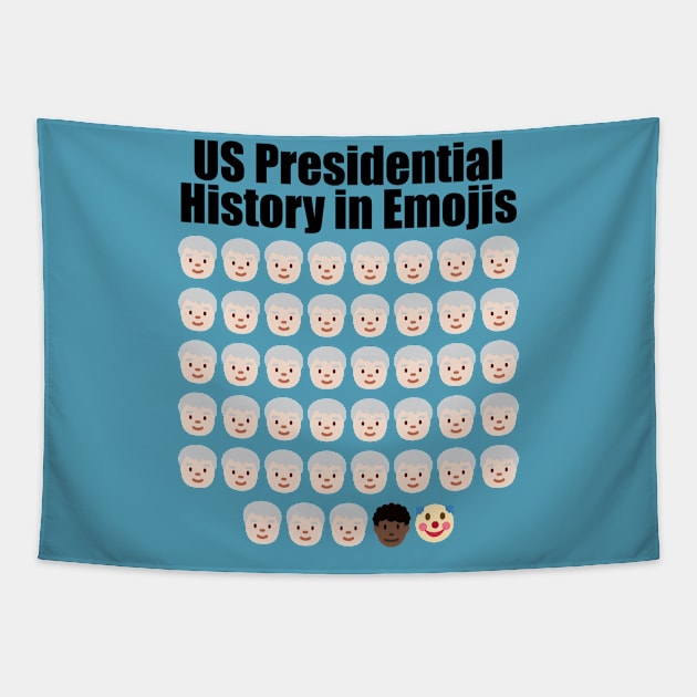 US Presidential History in Emojis Tapestry by tshirtsunleashed