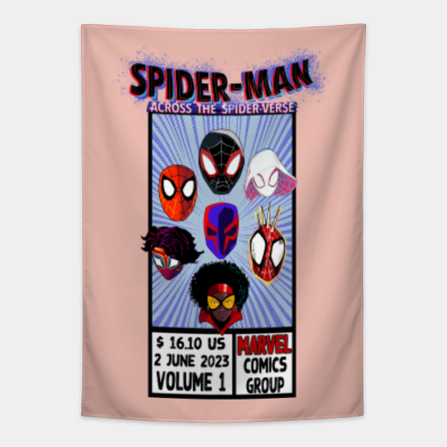 Spiderman across the spiderverse character Spiderman Tapestry