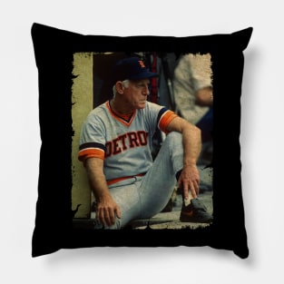 Sparky Anderson in Detroit Tigers Pillow