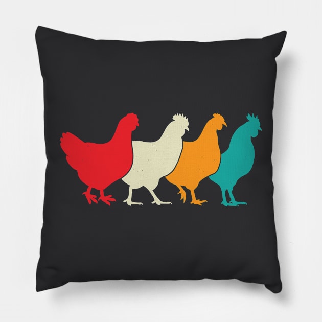 Chicken Silhouette T-Shirt Pillow by MaypopHouseDesigns