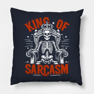 King of Sarcasm Humor Pun Jokes Lover Pillow