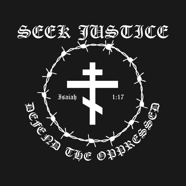 Isaiah 1:17 Seek Justice Defend The Oppressed Metal Hardcore Punk Pocket by thecamphillips