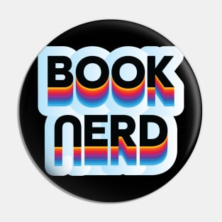 Book Nerd Retro Design Pin